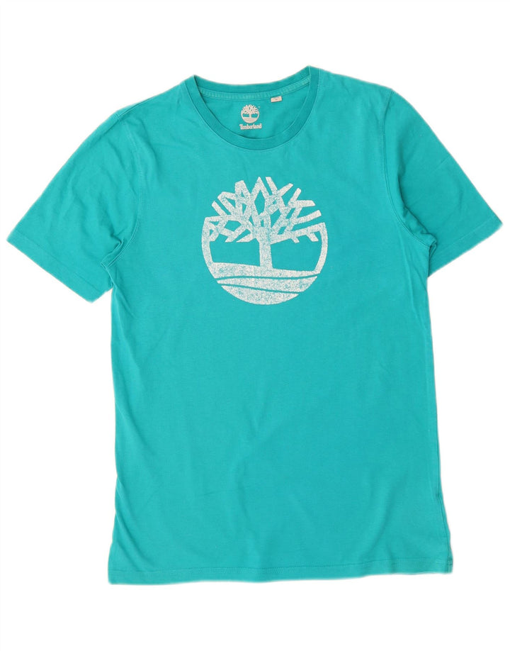 Camiseta masculina gráfica TIMBERLAND algodão azul médio