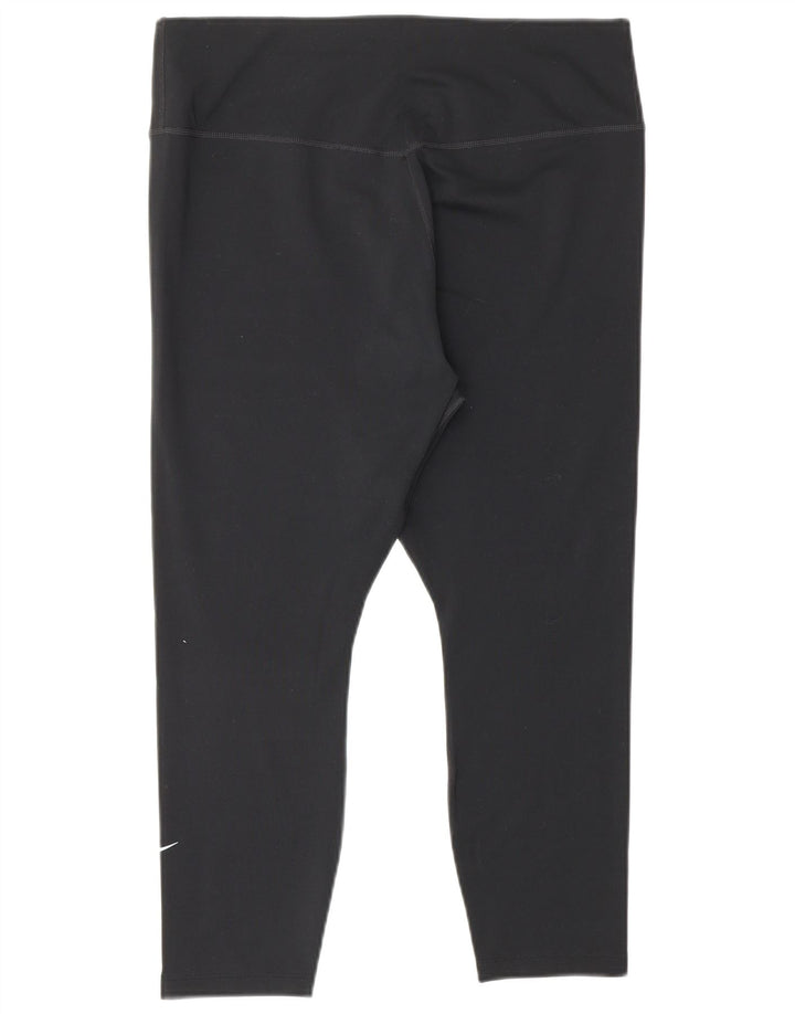 Leggings Nike Dri Fit Capri Femininas UK 14 Grande Poliéster Preto