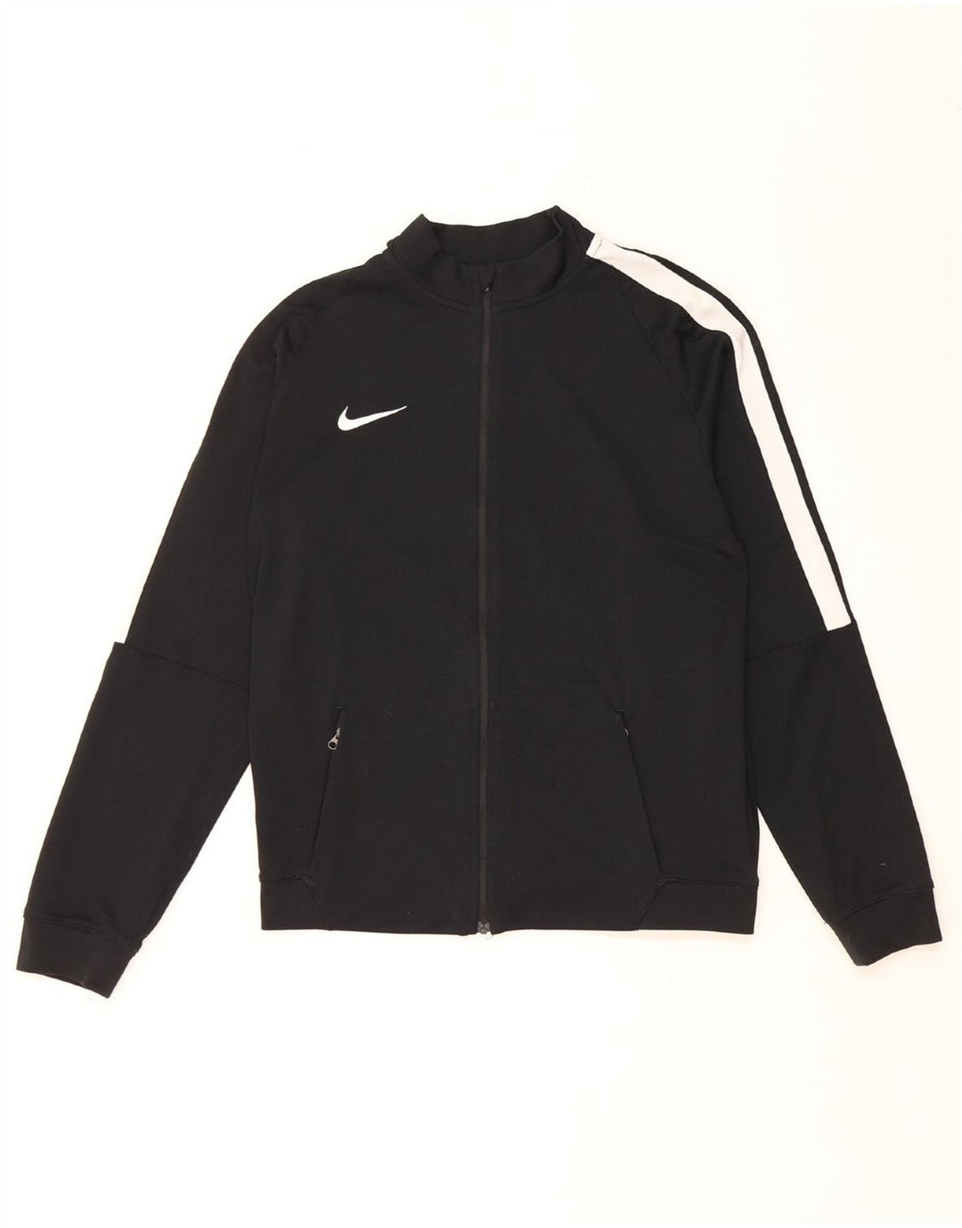 NIKE Meninos Dri Fit Tracksuit Top Jacket 13-14 Anos XL Preto Colourblock