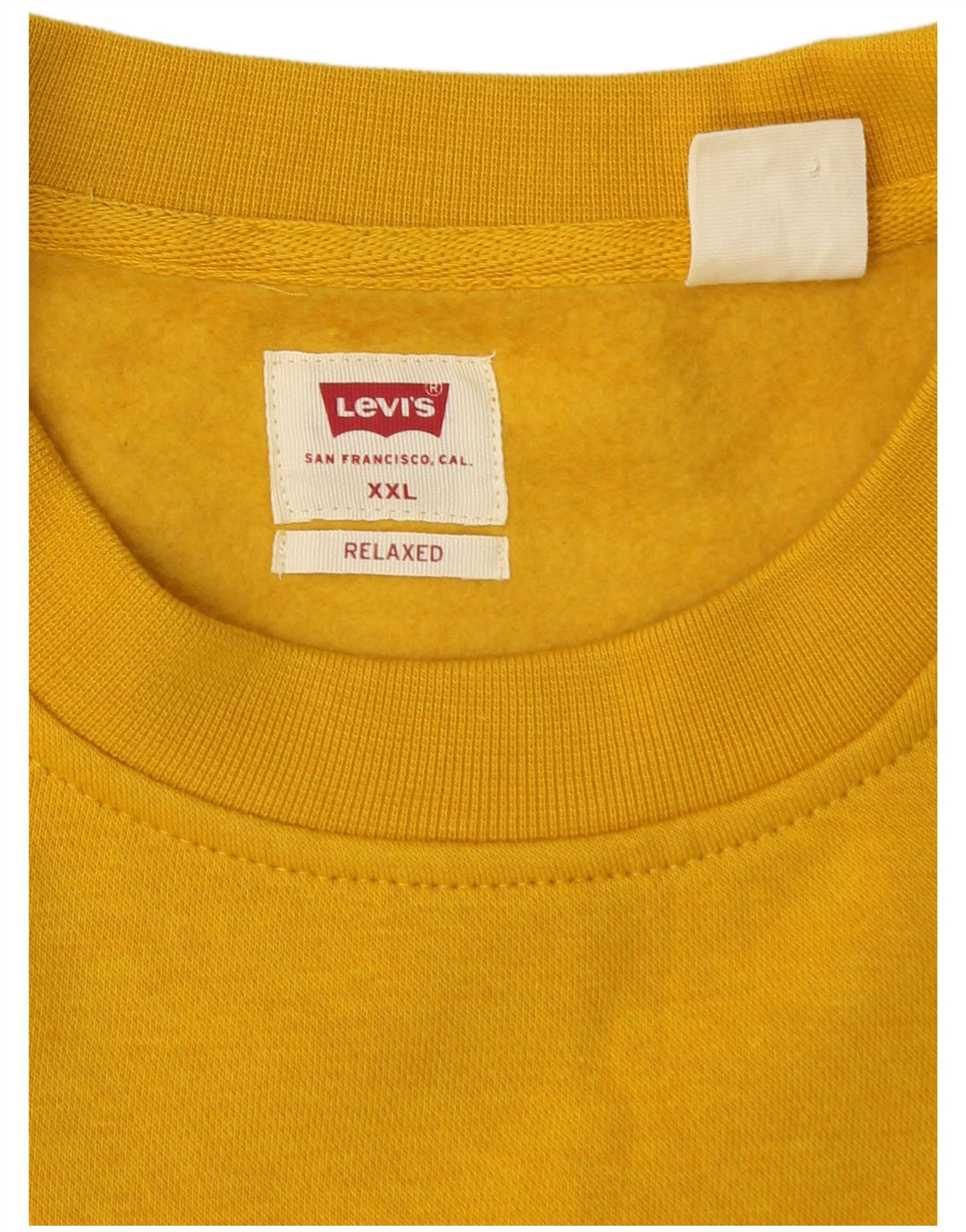 LEVI'S Masculino Relaxed Loose Fit Moletom Jumper 2XL Algodão Amarelo