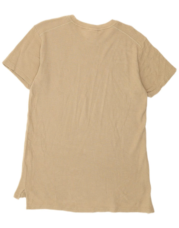 Camiseta masculina Zara Top médio de algodão marrom