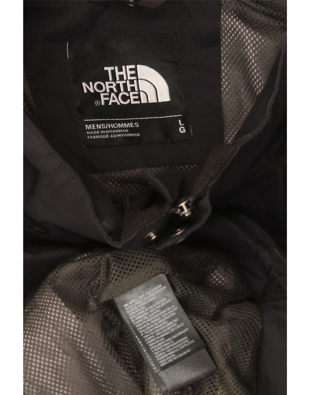Jaqueta de chuva masculina com capuz THE NORTH FACE Reino Unido 40 grande poliéster preto
