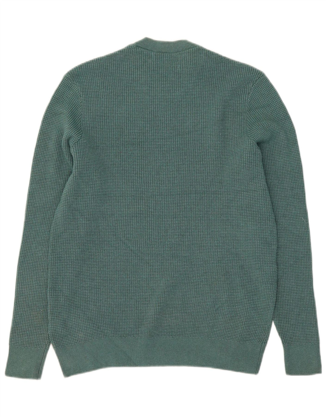 Suéter masculino Marks & Spencer com gola redonda em poliéster verde médio