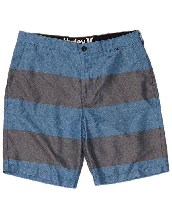 Shorts Chino masculino Hurley W33 poliéster listrado azul médio