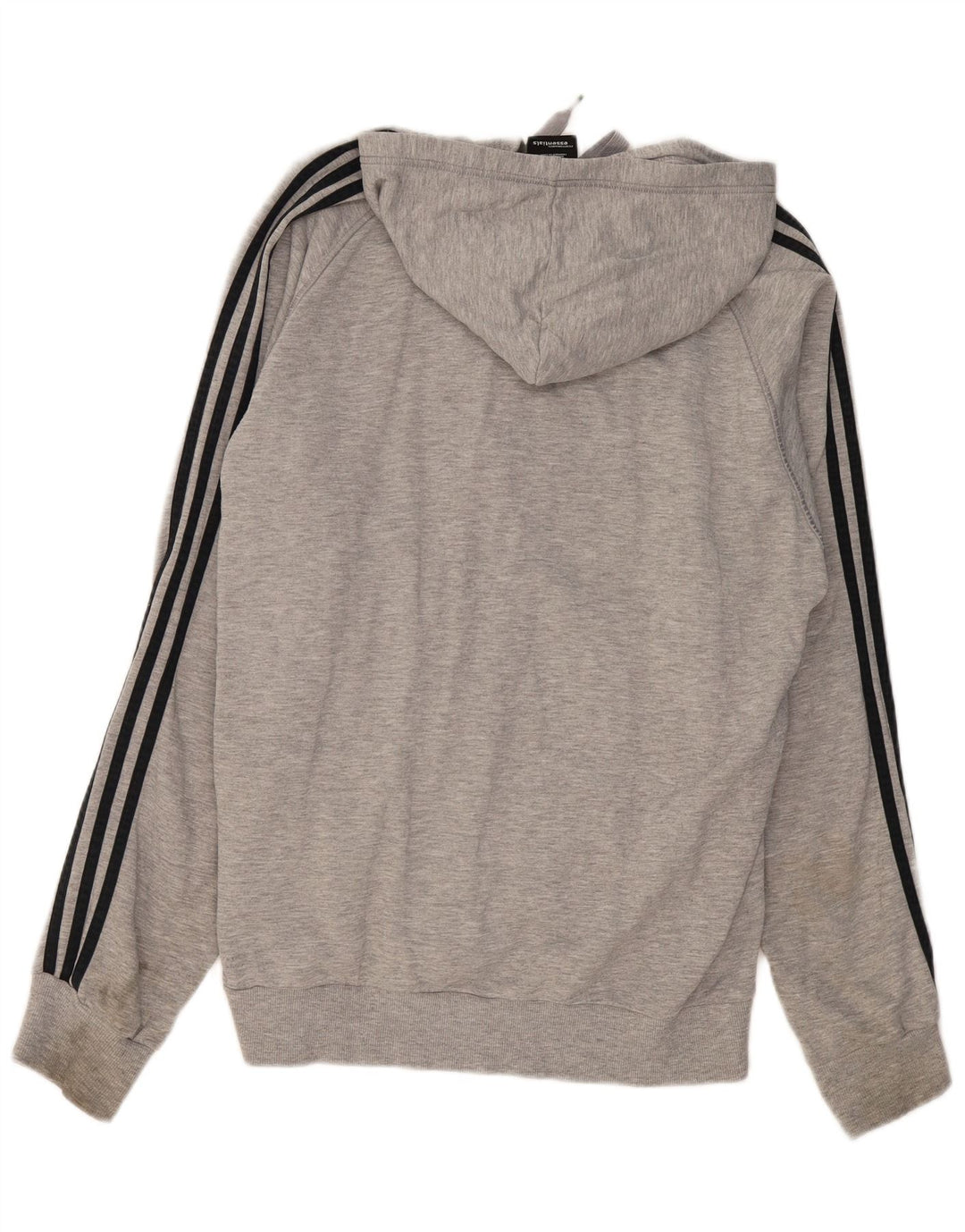 Adidas masculino zip moletom com capuz XL algodão cinza