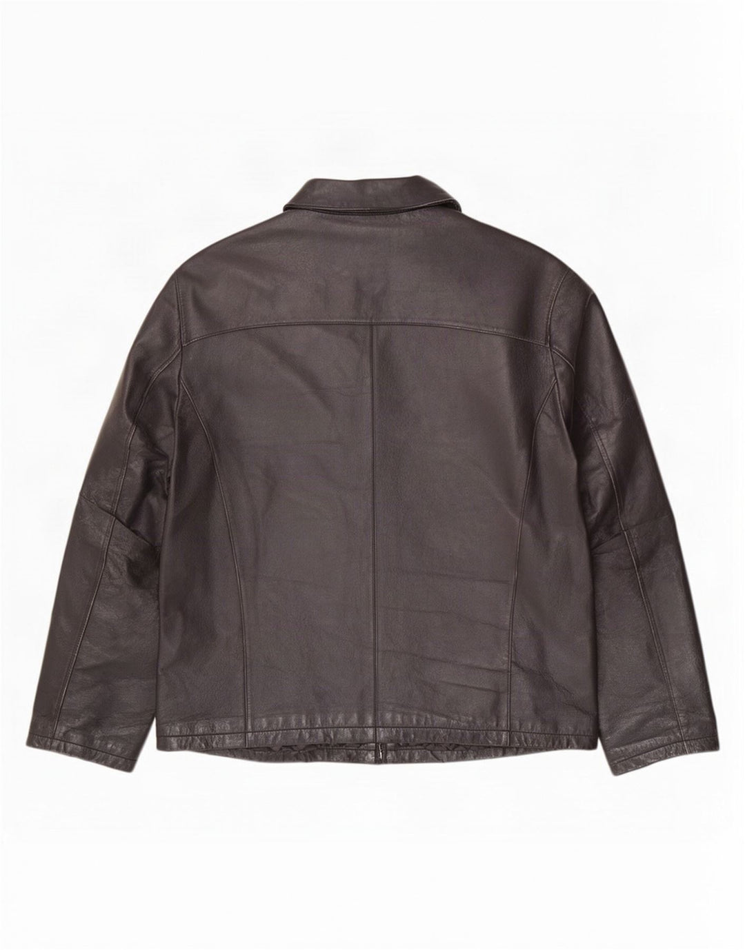 Jaqueta de couro masculina vintage IT 48 média preta