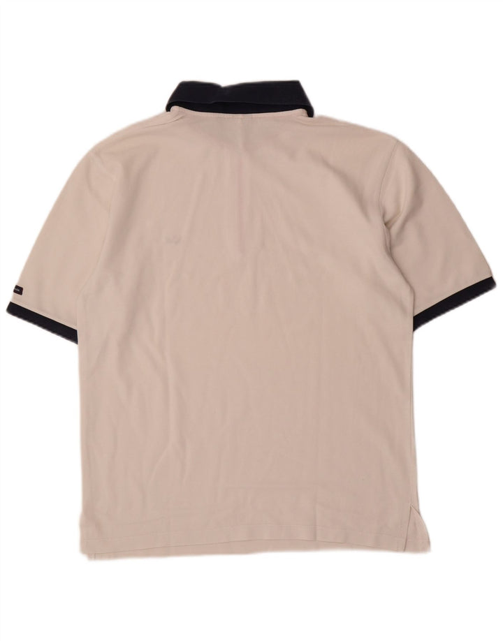 Camisa polo masculina Paul & Shark médio branco colorblock