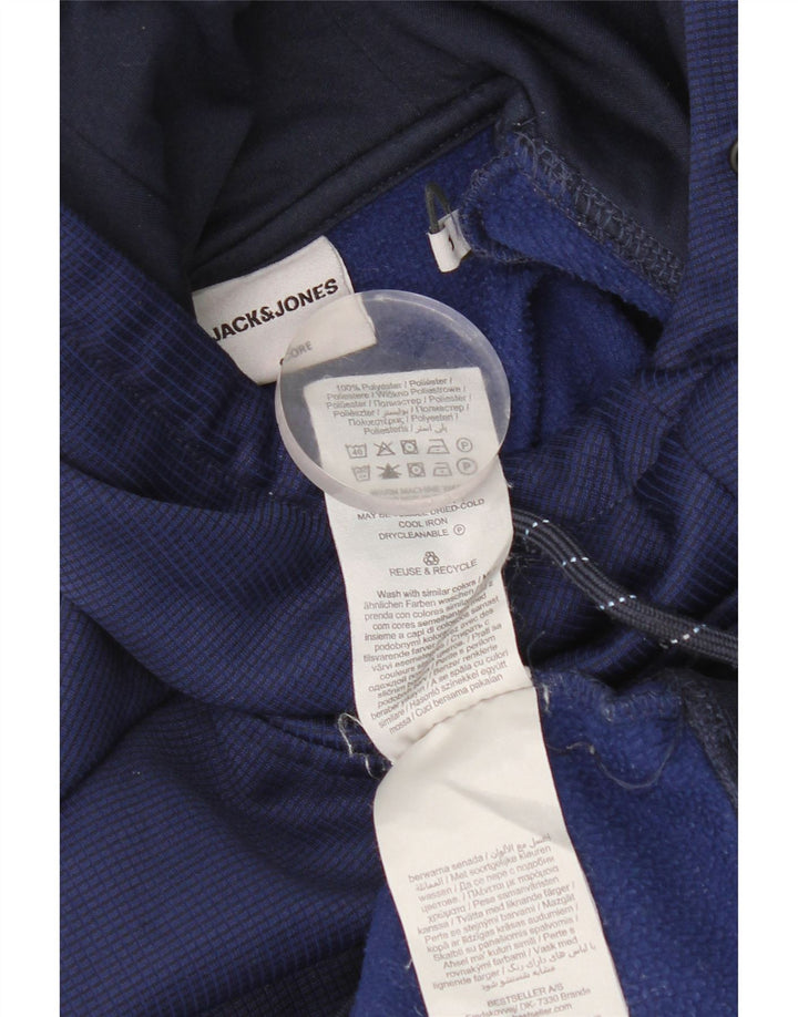 Jack & Jones moletom masculino com capuz azul médio poliéster