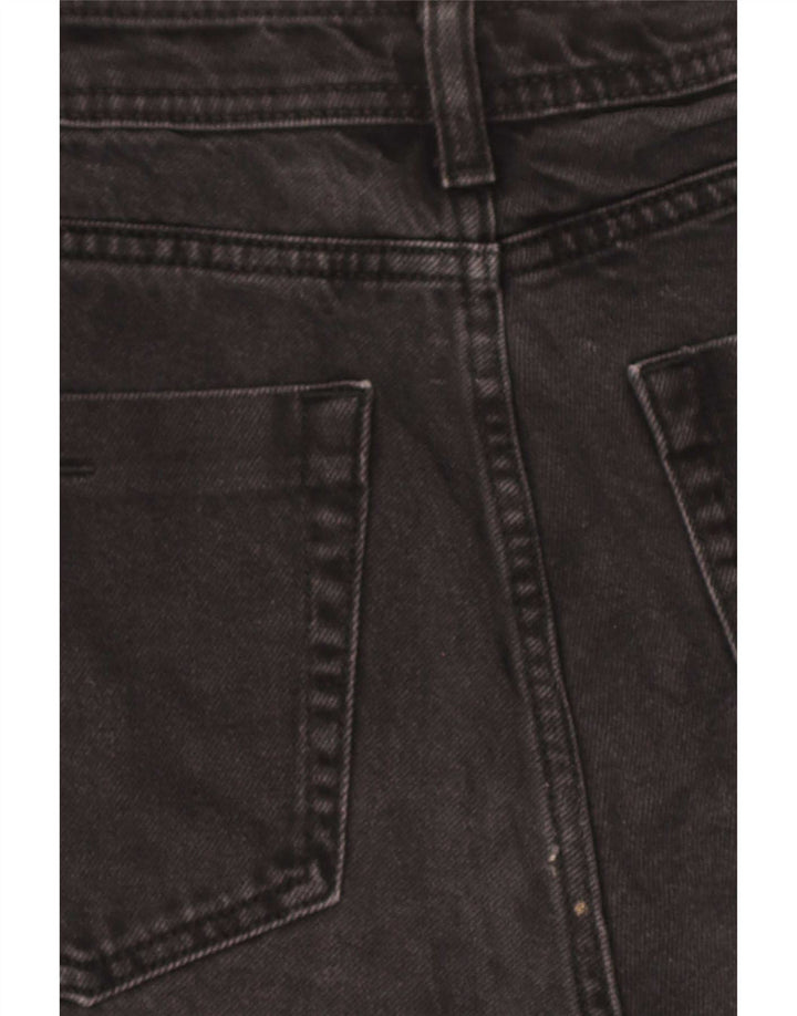 Zara Shorts jeans feminino médio W28 algodão preto