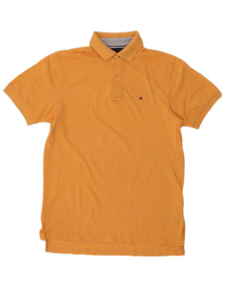 Camisa polo masculina Tommy Hilfiger algodão amarelo médio