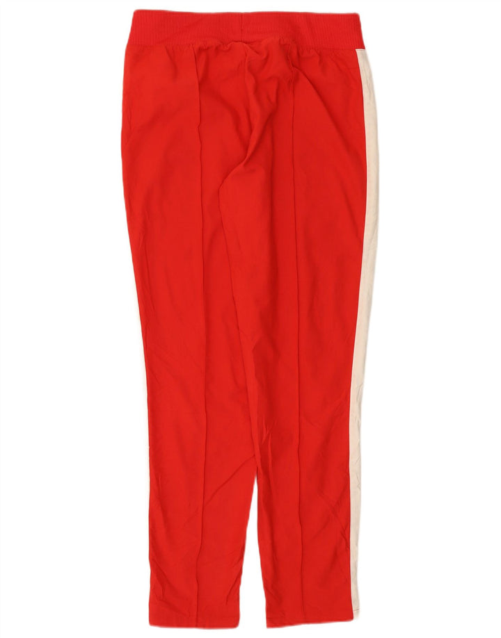 Calça de treino feminina Puma UK 12 poliéster colorblock vermelho médio