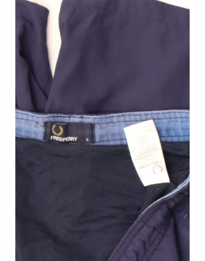 Shorts de natação masculino Fred Perry pequeno azul marinho nylon