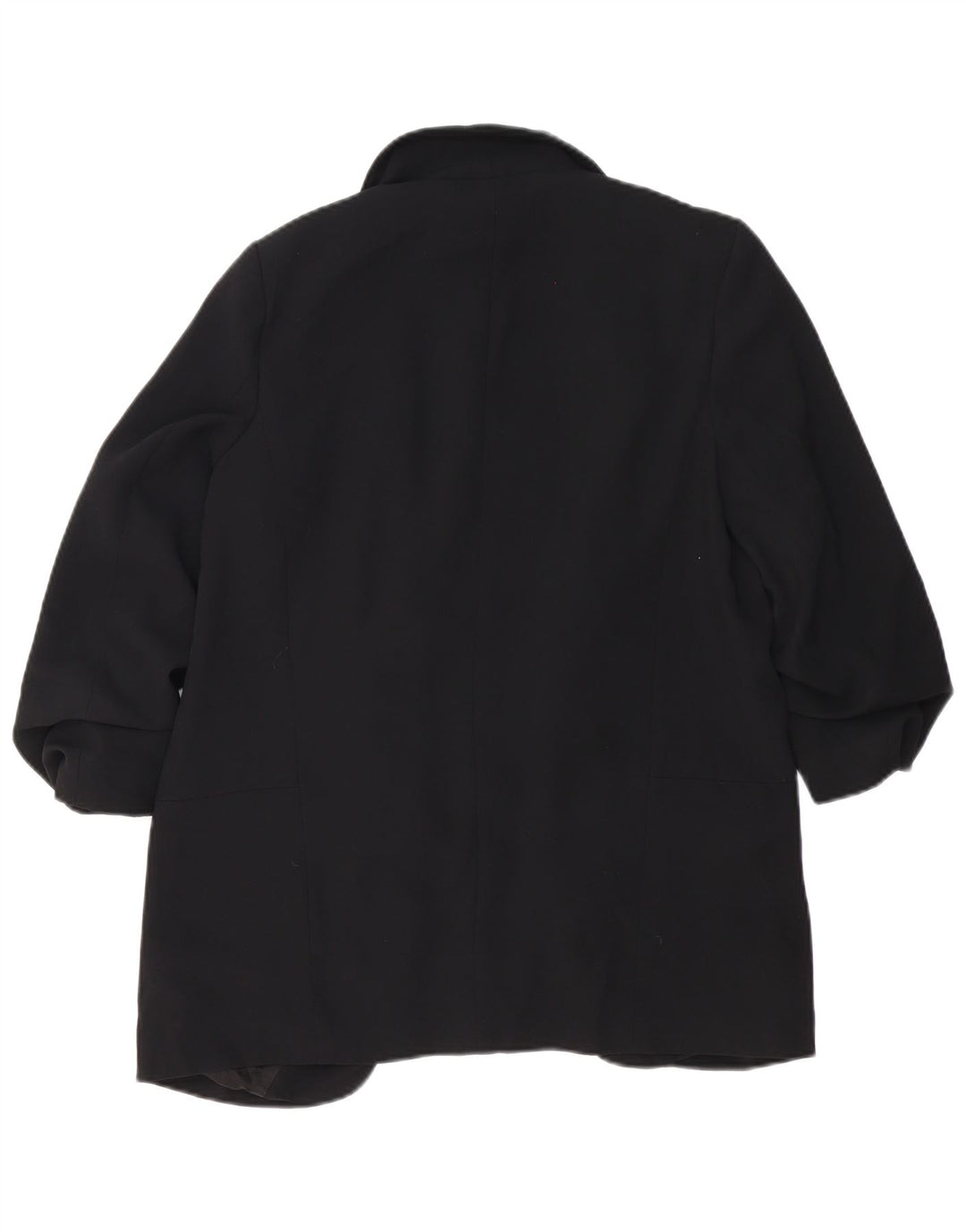 ZARA Jaqueta Blazer Feminina Manga 3/4 Aberta Reino Unido 14 Médio Preto Poliéster
