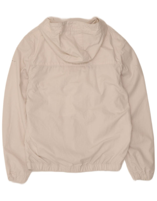 Jaqueta anorak masculina com capuz Lyle & Scott Reino Unido 38 poliéster branco médio