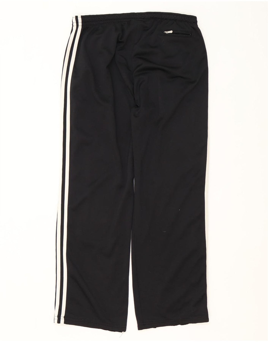 Calças de treino masculinas Adidas UK 40/42 poliéster preto médio