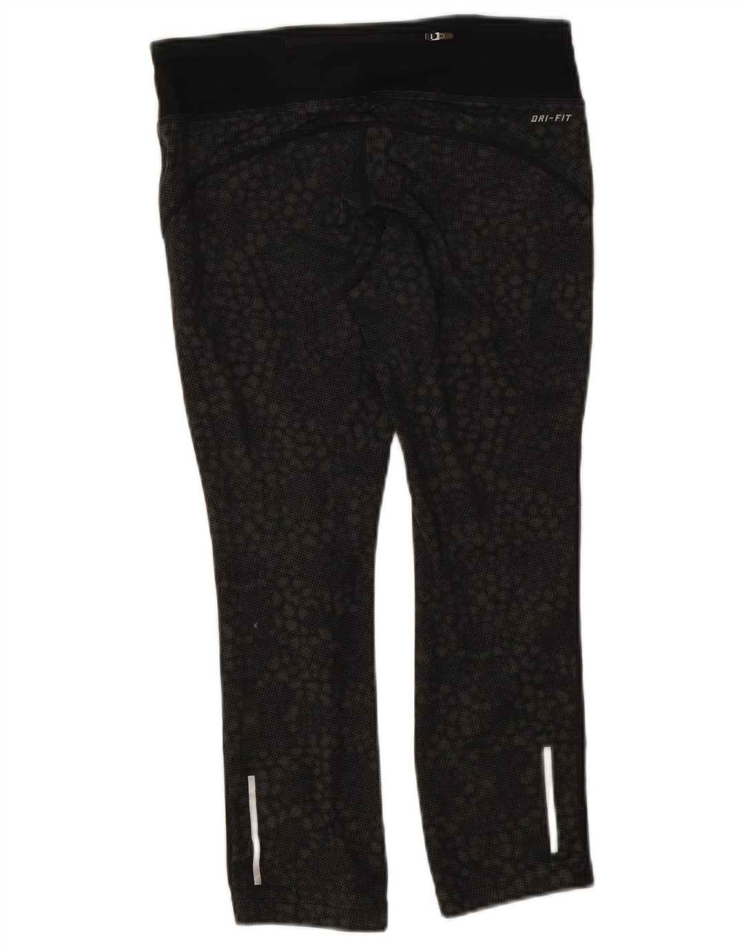 Leggings Nike Dri Fit Feminina UK 10 Pequenas Pretas Geométricas