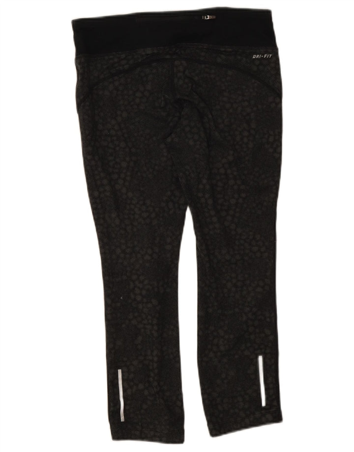 Leggings Nike Dri Fit Feminina UK 10 Pequenas Pretas Geométricas