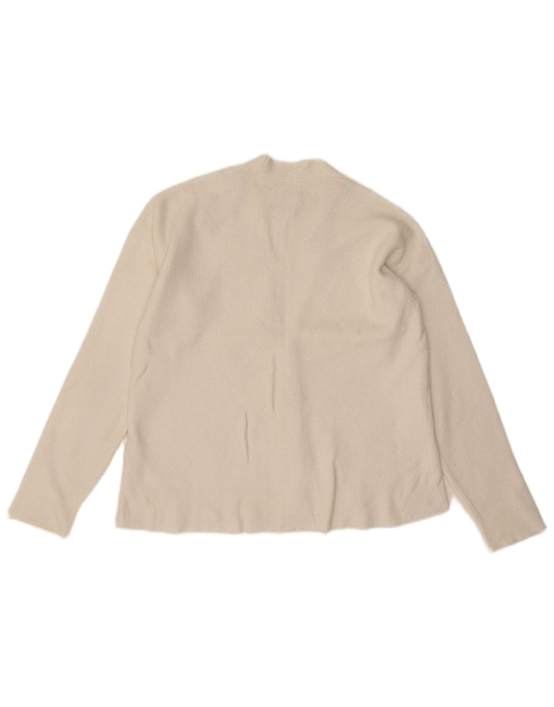 Suéter cardigan feminino Massimo Dutti UK 10 pequeno viscose branca