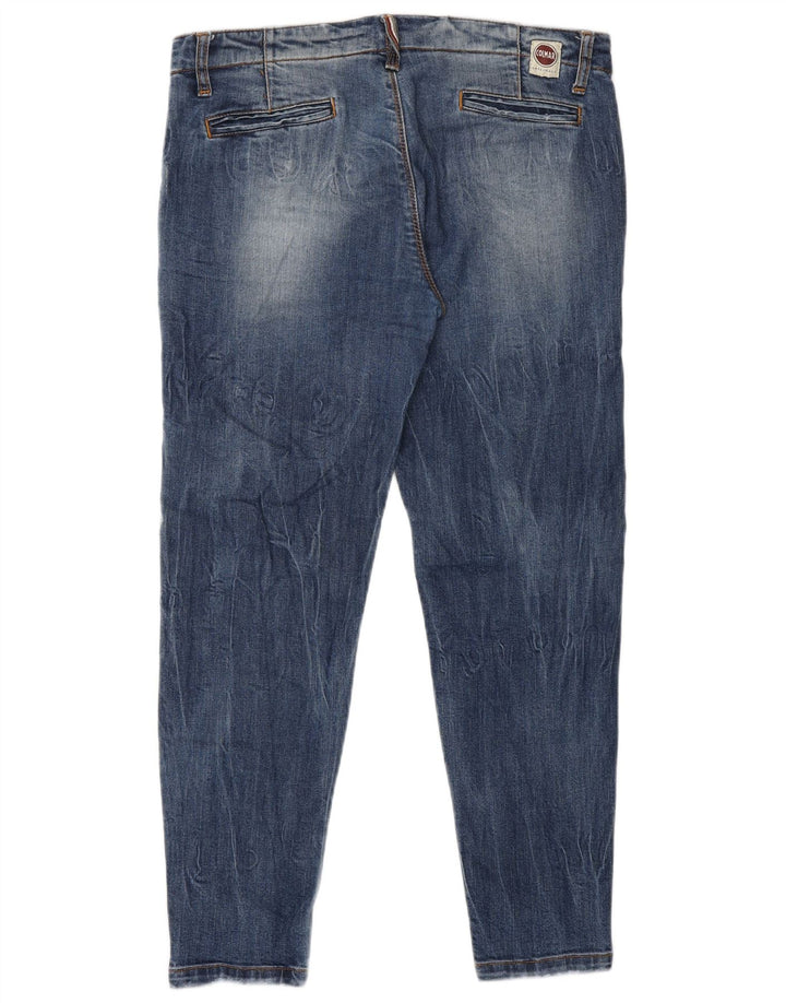 Colmar Jeans feminino cortado slim desgastado IT 44 médio W30 L26 azul
