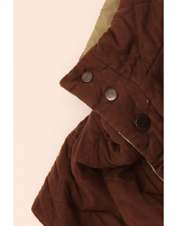 Colete acolchoado masculino Paul & Shark UK 40 grande marrom