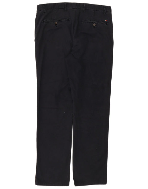 Tommy Hilfiger Calça Chino Masculina Reta W34 L32 Algodão Azul Marinho