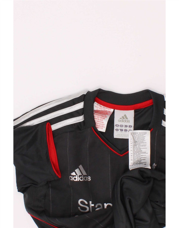 Camiseta Adidas Boys Liverpool Graphic Top 5-6 Anos Cinza Poliéster