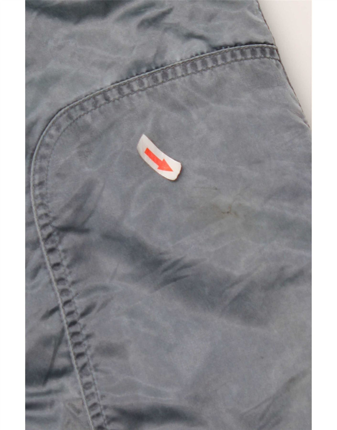 Jaqueta corta-vento superdimensionada com capuz feminino vintage IT 44 azul médio
