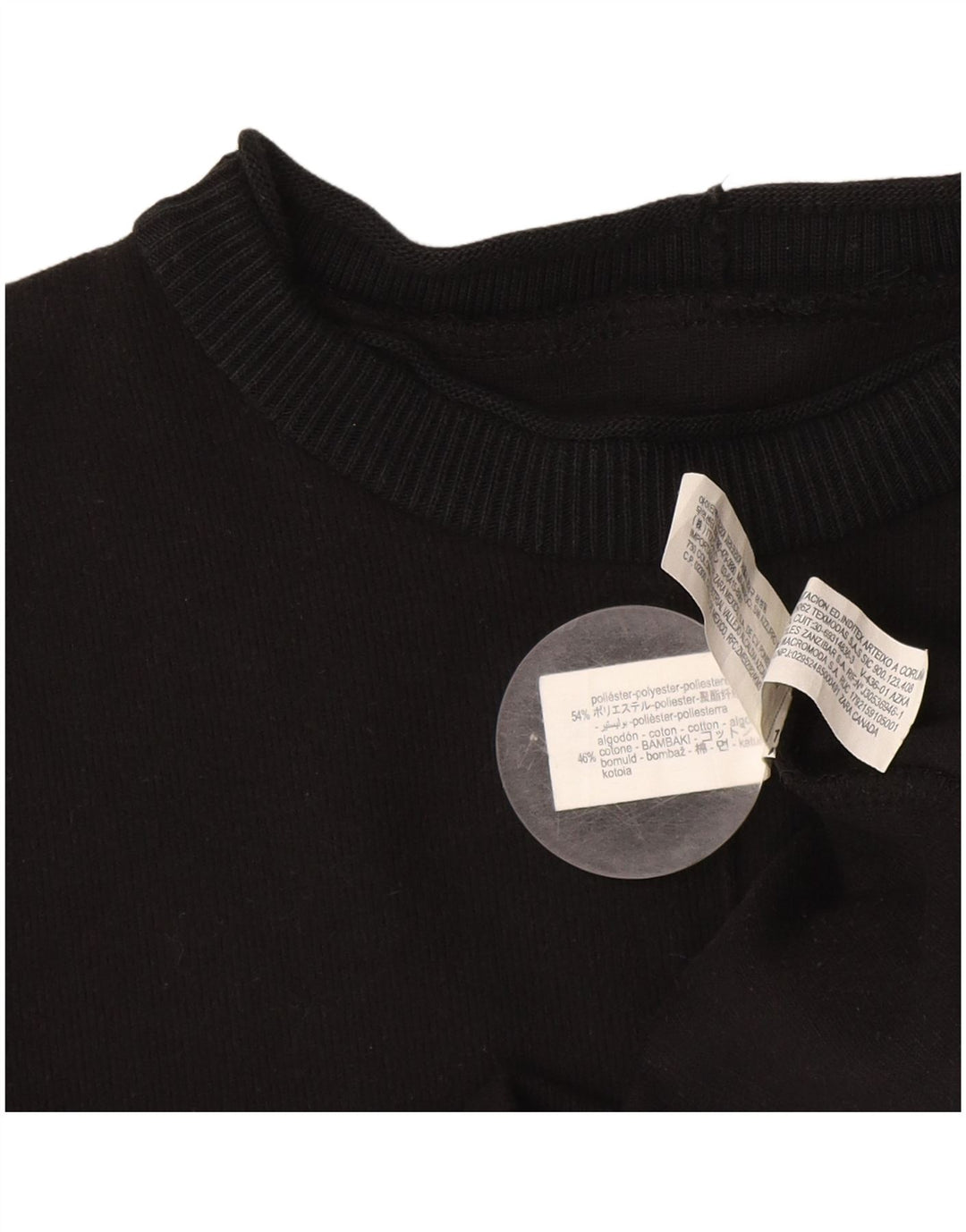 Vestido jumper feminino Zara Reino Unido 14 poliéster preto médio