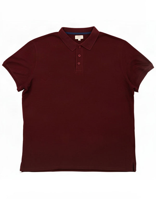 Camisa polo masculina Mountain Warehouse 2XL Algodão Borgonha