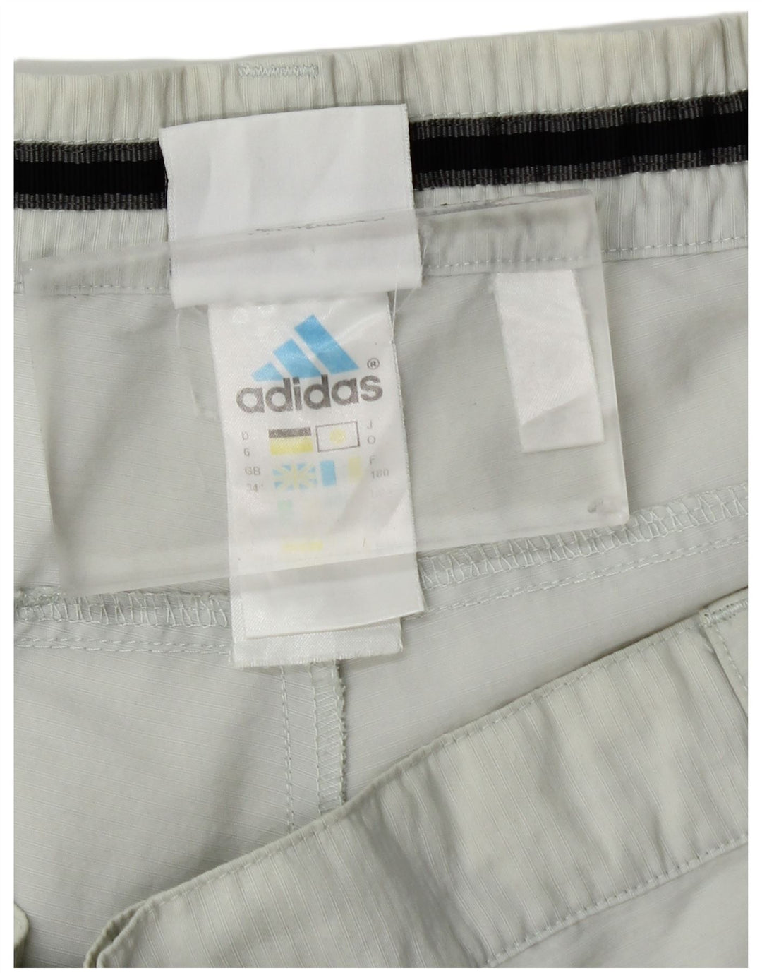 Calça Adidas Masculina Straight Capri W34 L21 Off White Poliamida
