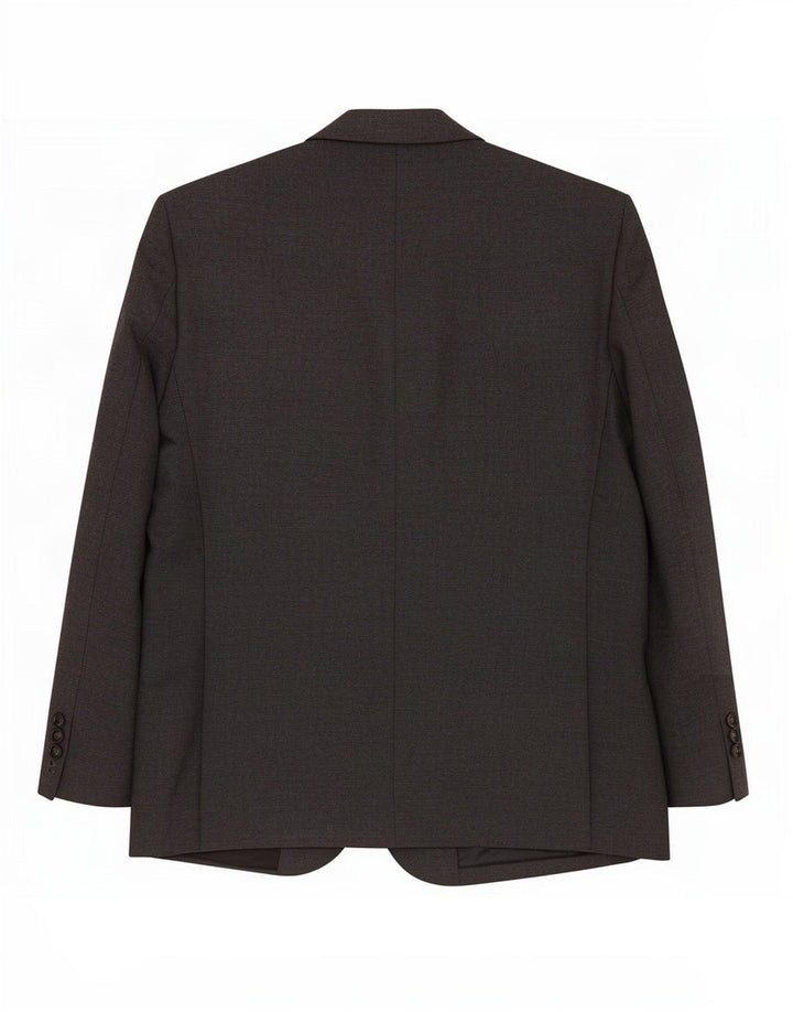 Jaqueta blazer masculina de 2 botões Marks & Spencer Reino Unido 42 poliéster cinza grande