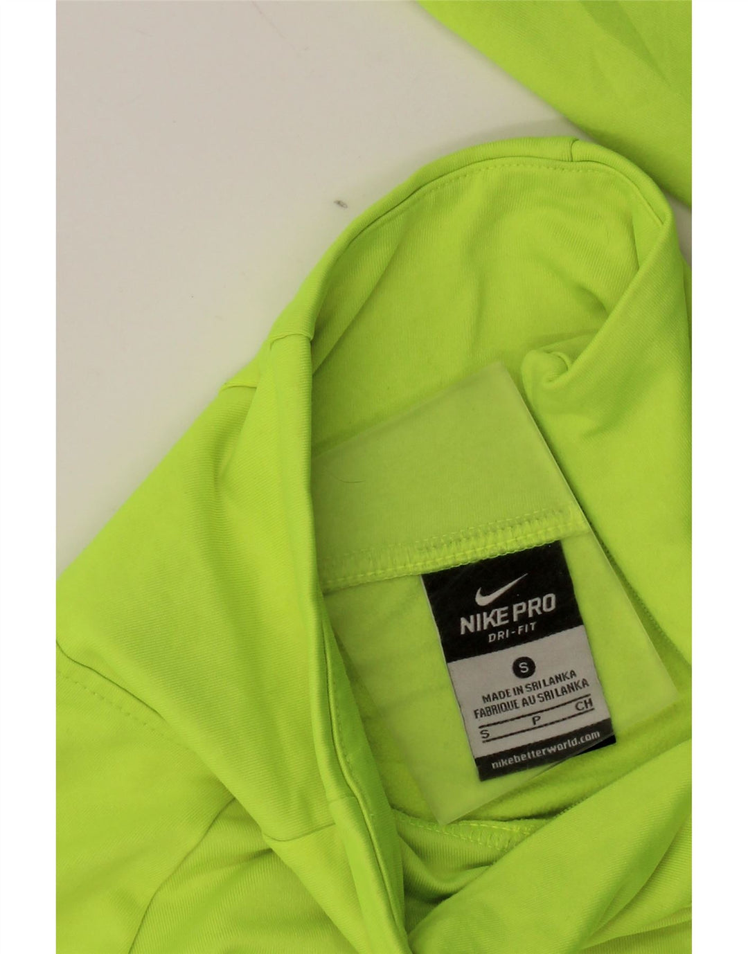 Nike Womens Dri Fit Zip Neck Top Manga Longa Reino Unido 8 Pequeno Verde