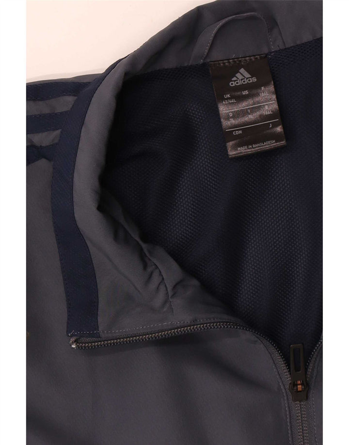 Adidas Mens Tracksuit Top Jacket UK 42/44 Grande Azul Marinho Poliéster