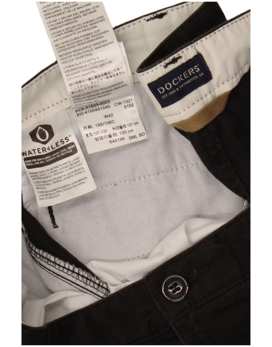 Shorts cargo masculino DOCKERS W42 2XL algodão preto