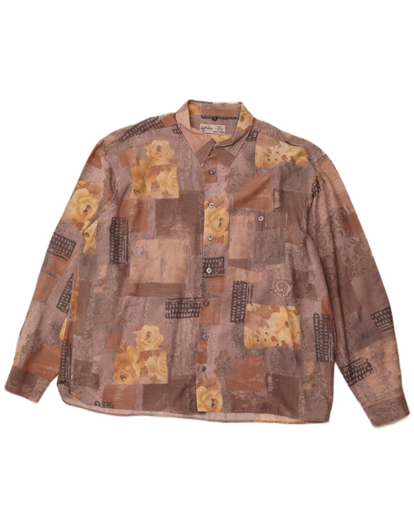 Camisa masculina Angelo Litrico tamanho 45/46 2XL patchwork multicolorido viscose