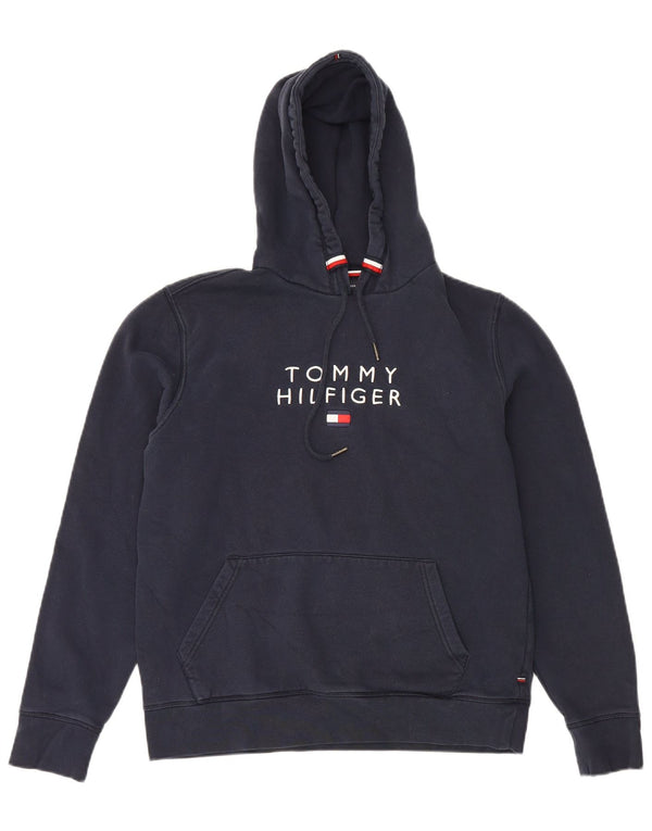Tommy Hilfiger moletom com capuz masculino gráfico pequeno algodão azul marinho