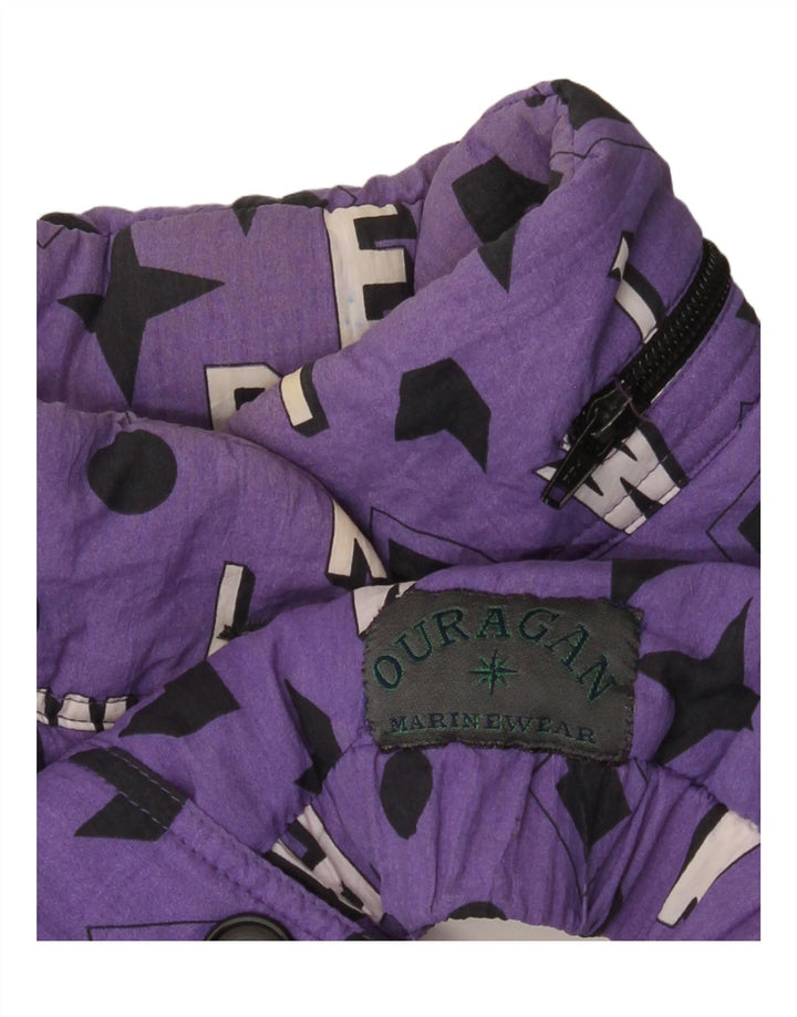 Jaqueta bomber masculina vintage UK 40 grande roxo geométrico