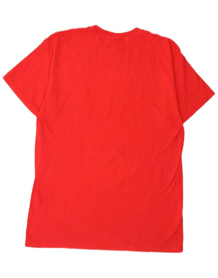 Tommy Hilfiger Camiseta masculina gráfica Top médio algodão vermelho