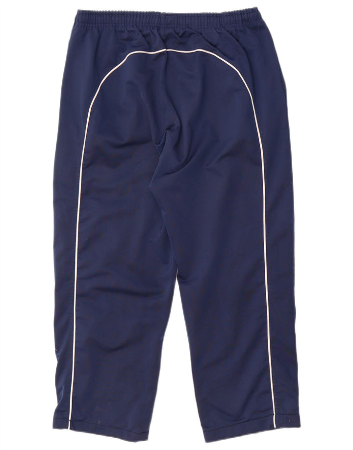 Calça de treino masculina Asics Crop grande poliéster azul marinho