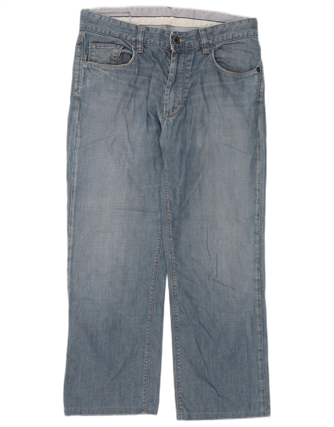 Jeans retos femininos Massimo Dutti W34 L26 azul