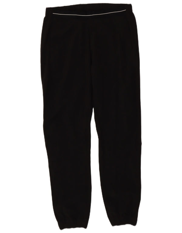 Adidas Womens Tracksuit Calças Joggers UK 10 Pequeno Preto Nylon