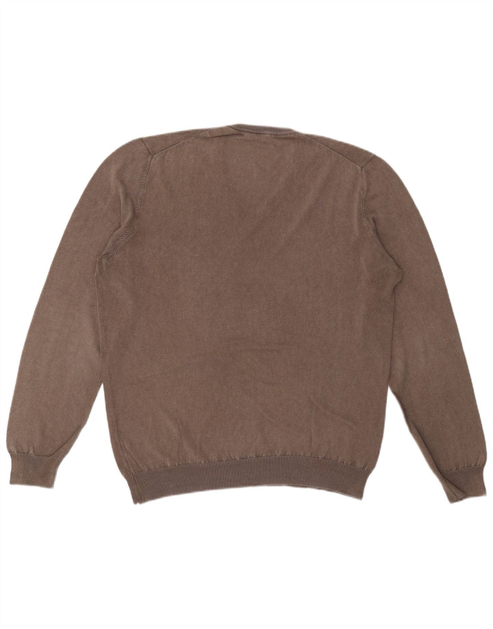 Suéter masculino Fay com decote em V IT 50 algodão cinza médio