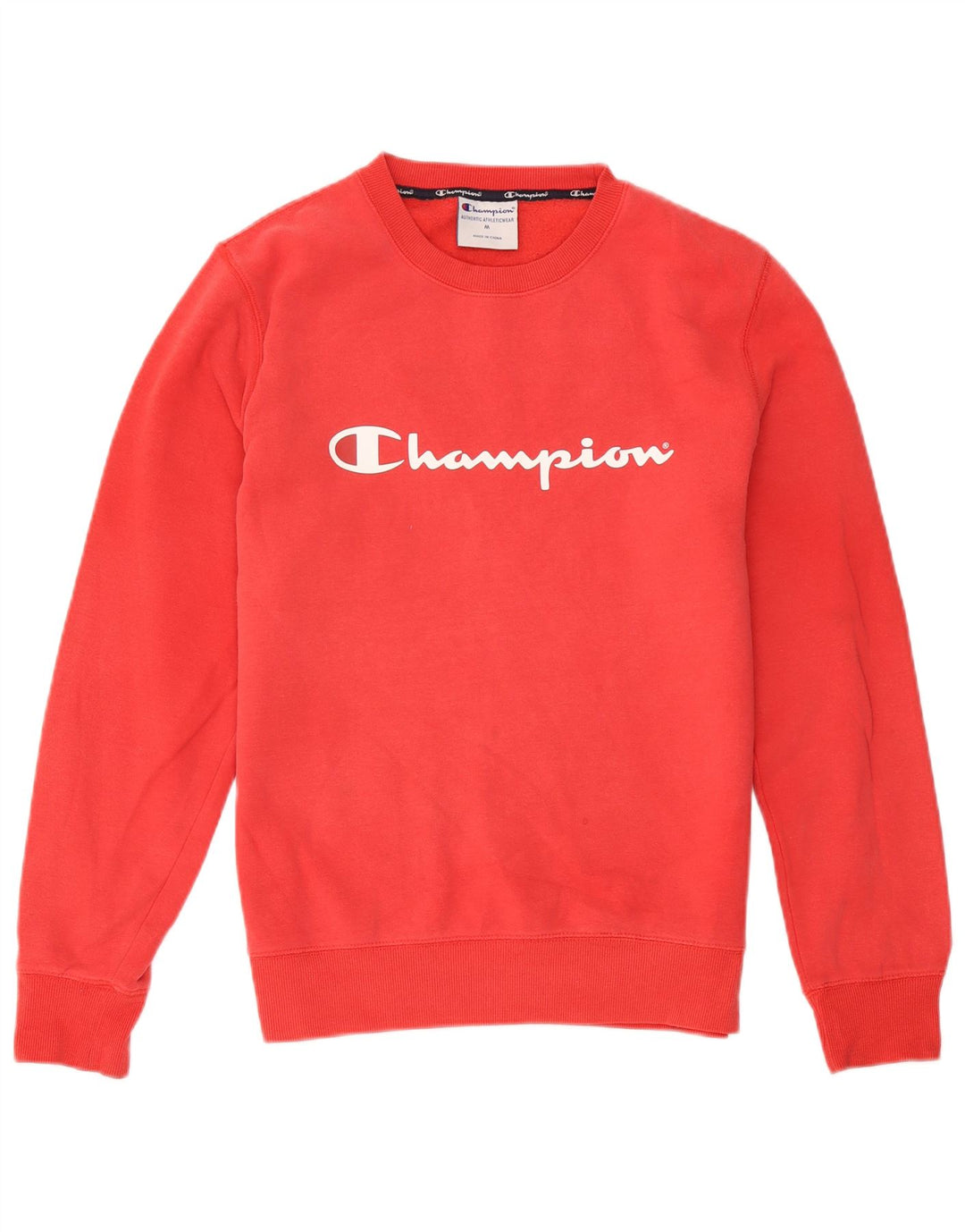 Champion masculino gráfico moletom jumper médio algodão vermelho