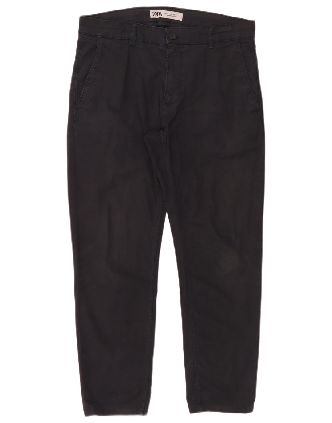 Zara Mens Slim Chino Calças EU 40 Médio W31 L26 Preto