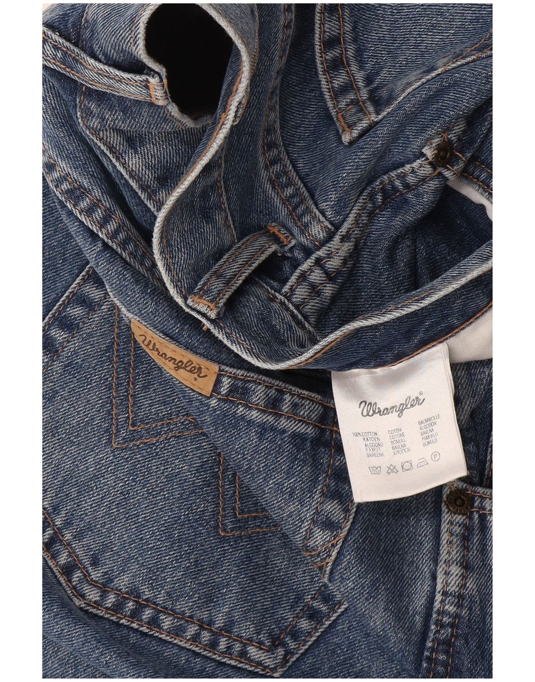 Wrangler masculino regular fit jeans reto W36 L32 algodão azul
