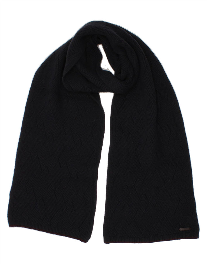 TED BAKER Mens Knit Rectangle Scarf One Size Navy Blue Argyle/Diamond Vintage Ted Baker and Second-Hand Ted Baker from Messina Hembry 