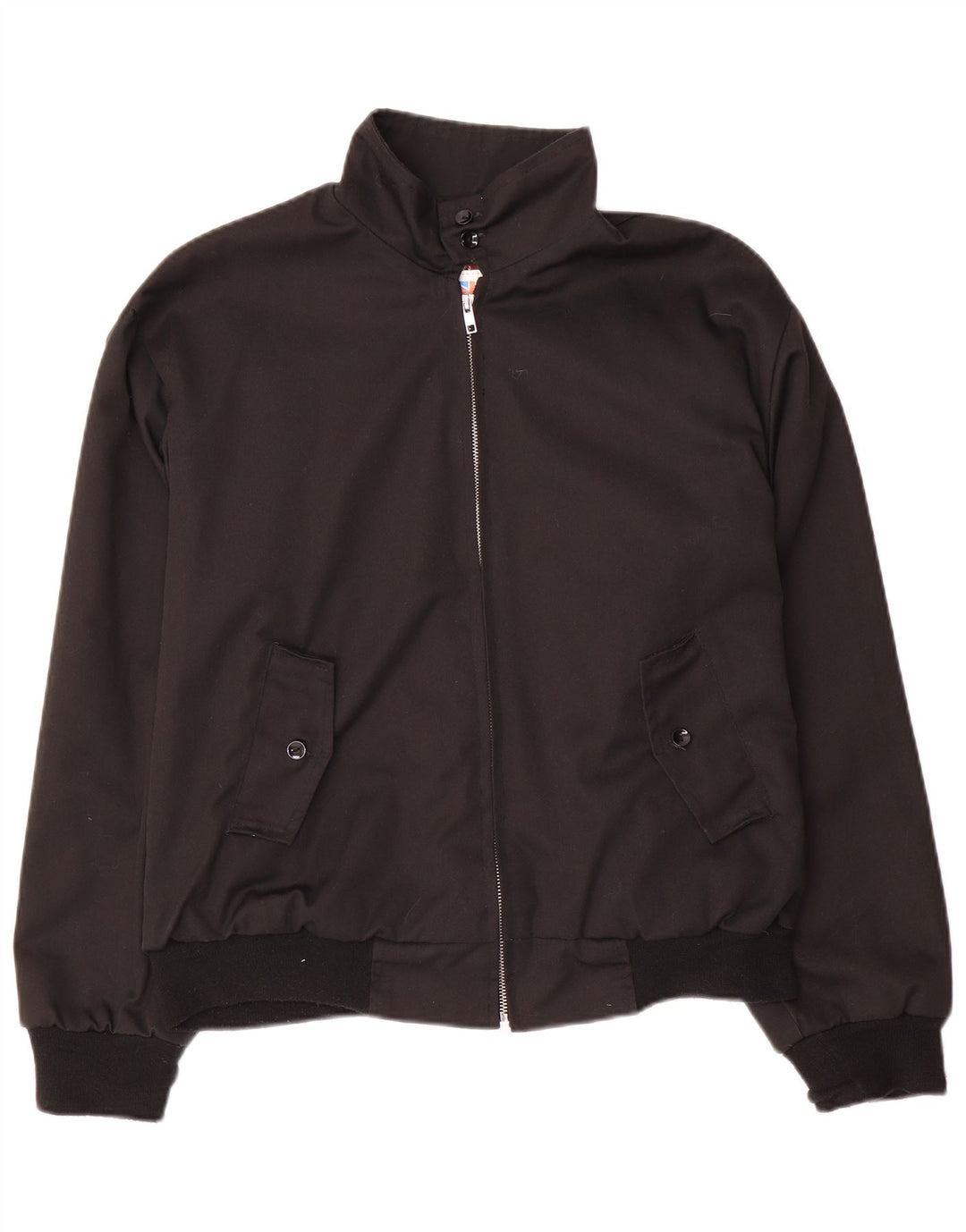 Jaqueta bomber masculina vintage UK 38 poliéster preto médio