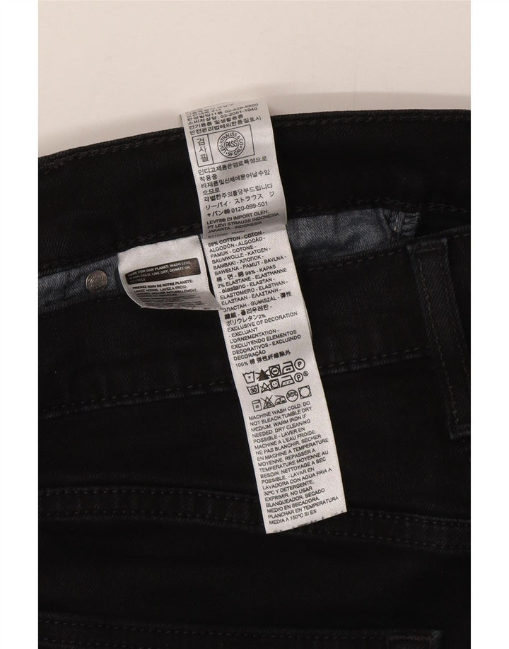 Levi's Masculino 512 Tapered Slim Jeans W30 L32 Algodão Preto