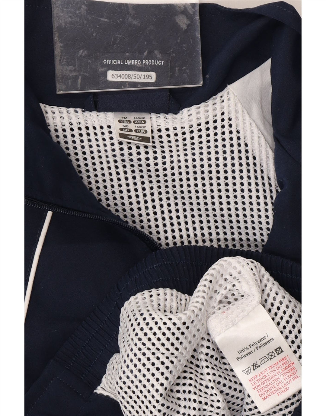 UMBRO Boys Graphic Tracksuit Top Jacket 10-11 Anos Médio Azul Marinho