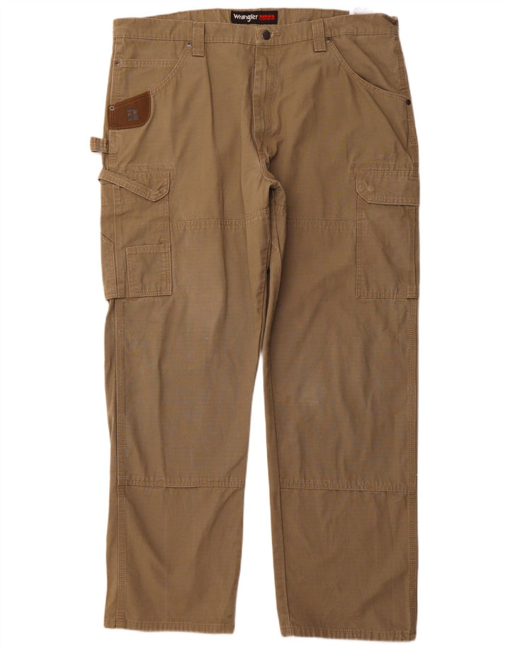 Calça cargo reta masculina WRANGLER W40 L32 algodão bege